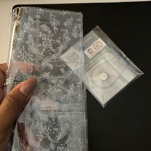 Catspresso clear weeks planner cover and midori snap closure